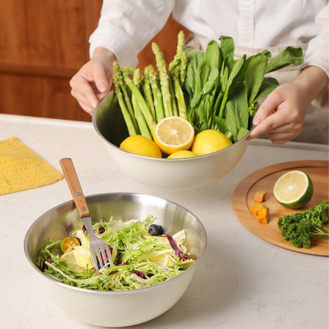 Colander & Bowl Set with Bamboo Lid