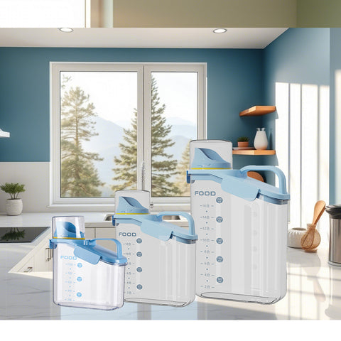 LYORIX™ SmartSeal Dispenser Set – Multi-Size Grain & Dry Food Containers