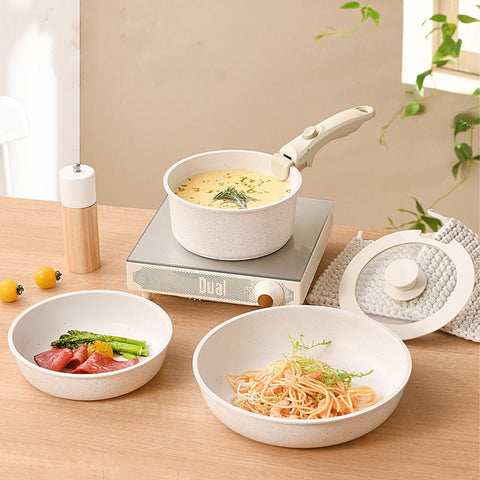 LYORIX ™ Minimalist Marble Non-Stick Cookware Set