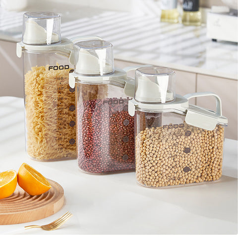 LYORIX™ SmartSeal Dispenser Set – Multi-Size Grain & Dry Food Containers