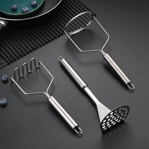 3-Piece Stainless Steel Potato Masher Set