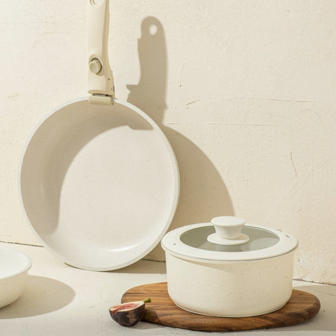 LYORIX ™ Minimalist Marble Non-Stick Cookware Set
