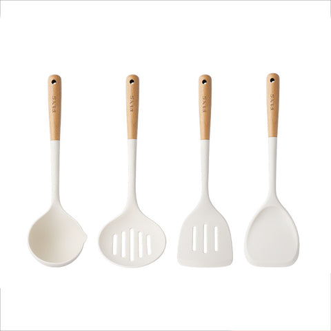 Foreign trade household soup spoon thickened silicone colander non-stick pan spatula food grade spoon kitchen new dropshipping wholesale