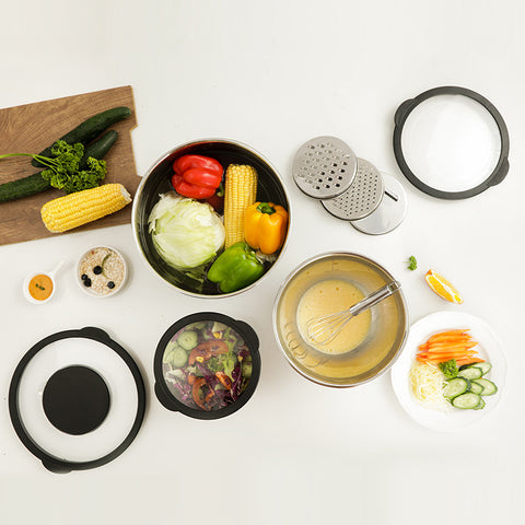 Baking Salad Basin Set Food Grade Thickened Egg Basin Silicone Bottom Non-Slip Cooking Bowl Bowl Amazon Stainless Steel