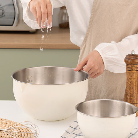 Food grade 304 stainless steel egg whipping basin baking deepening splash proof stirring container bowl cake cream whipping dish