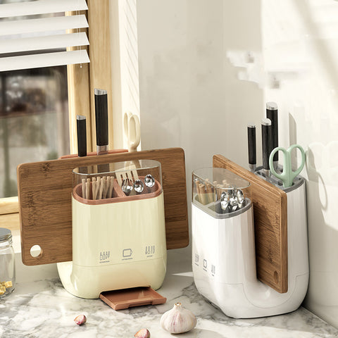 LYORIX™ Smart Knife & Utensil Organizer with Drainage