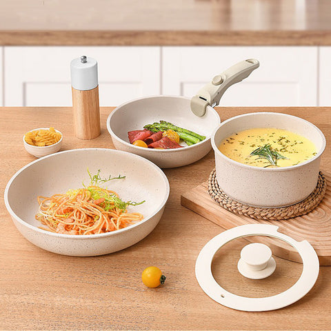 LYORIX ™ Minimalist Marble Non-Stick Cookware Set