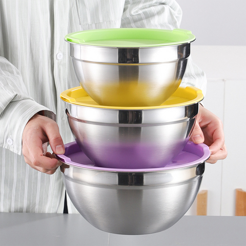 Mixing Bowl Set with Color Lids