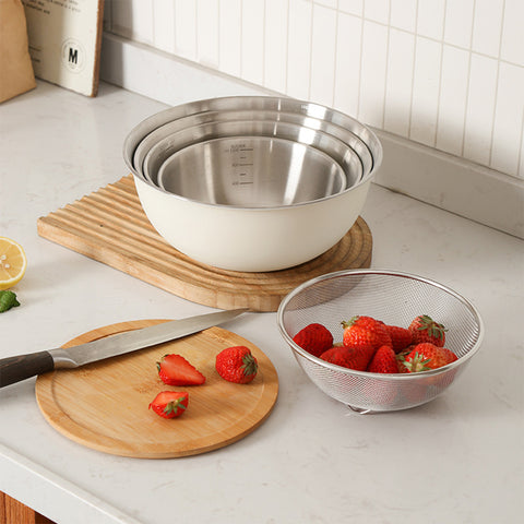Colander & Bowl Set with Bamboo Lid