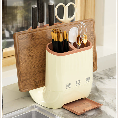 LYORIX™ Smart Knife & Utensil Organizer with Drainage