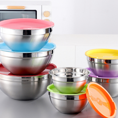 Mixing Bowl Set with Color Lids