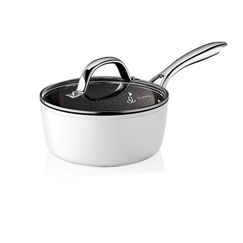 Premium Non-Stick Cookware Set with Glass Lids (4 Pieces)