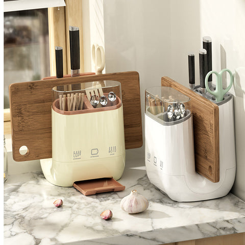 LYORIX™ Smart Knife & Utensil Organizer with Drainage