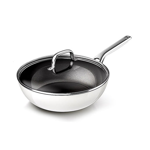 Premium Non-Stick Cookware Set with Glass Lids (4 Pieces)
