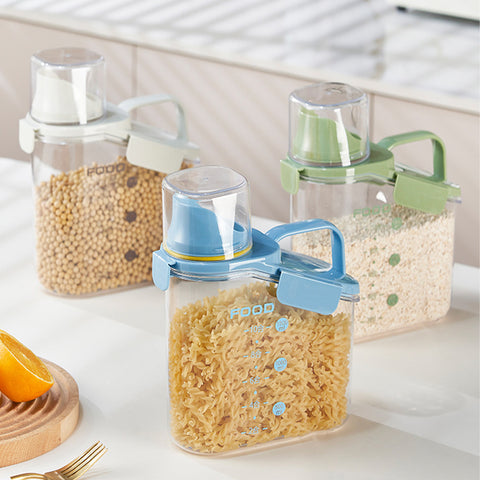 LYORIX™ SmartSeal Dispenser Set – Multi-Size Grain &amp; Dry Food Containers