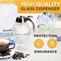 Japanese creative press-type honey jar squeeze sauce bottle plastic sealed jar funnel jar syrup pot sprinkling belt base