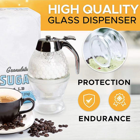 Japanese creative press-type honey jar squeeze sauce bottle plastic sealed jar funnel jar syrup pot sprinkling belt base