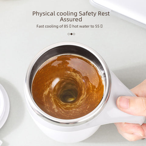 Lazy coffee stirring cup automatic stirring cup magnetic rotating electric milk cup mug 304 stainless steel