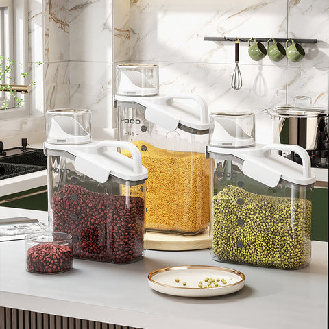 LYORIX™ SmartSeal Dispenser Set – Multi-Size Grain &amp; Dry Food Containers