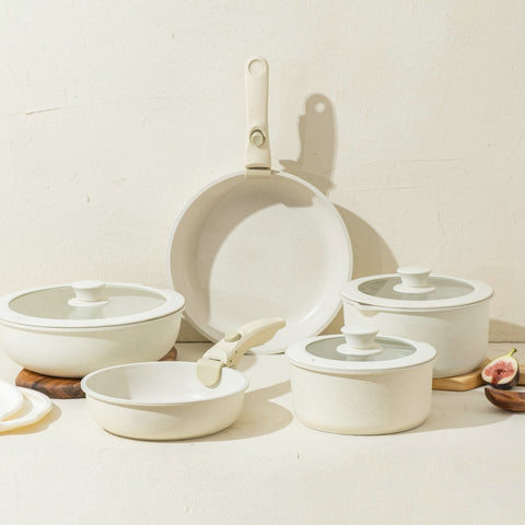 LYORIX ™ Minimalist Marble Non-Stick Cookware Set
