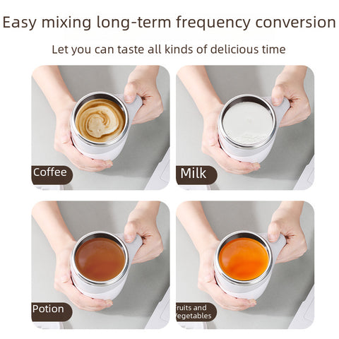 Lazy coffee stirring cup automatic stirring cup magnetic rotating electric milk cup mug 304 stainless steel