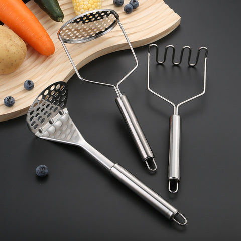 3-Piece Stainless Steel Potato Masher Set