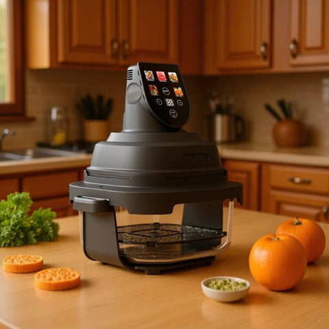 Amazon's New Best-Selling Airfryer 4-in-1 Glass Double Pot Portable Fast Cooking Cross-Border