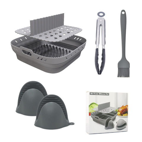 8.5 Inch New Air Fryer Silicone Baking Tray Pad Airfryer Silicone Liner Square Folding