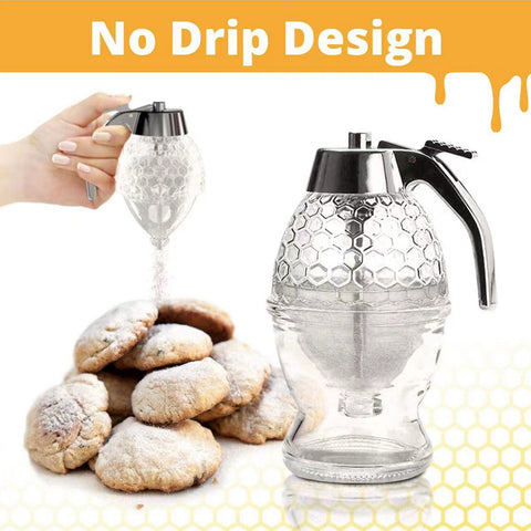 Japanese creative press-type honey jar squeeze sauce bottle plastic sealed jar funnel jar syrup pot sprinkling belt base