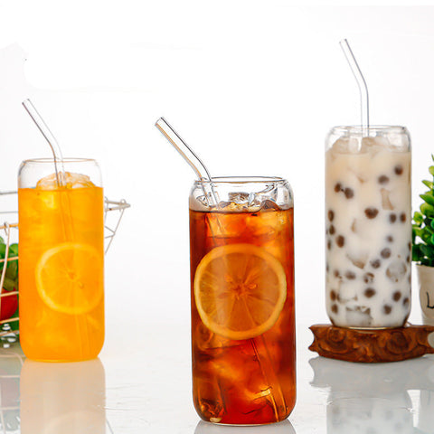 Amazon popular cola mug, high borosilicate, high temperature resistant glass, straw mug, beer mug, cola mug set pattern