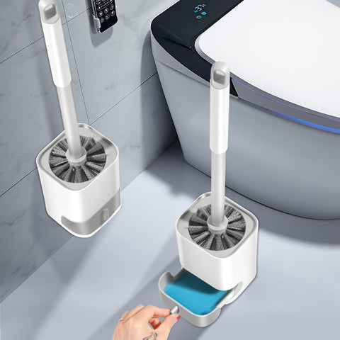 Wall-Mounted Toilet Brush with Holder