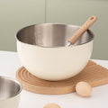 Food grade 304 stainless steel egg whipping basin baking deepening splash proof stirring container bowl cake cream whipping dish