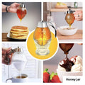 Japanese creative press-type honey jar squeeze sauce bottle plastic sealed jar funnel jar syrup pot sprinkling belt base