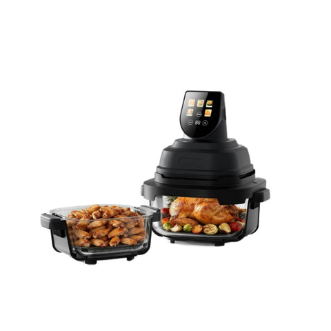 Amazon's New Best-Selling Airfryer 4-in-1 Glass Double Pot Portable Fast Cooking Cross-Border